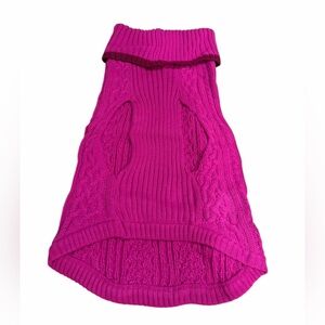 BOOTS AND BARKLEY HOT PINK TURTLENECK PET SWEATER XL Dog Winter Vest NWT
